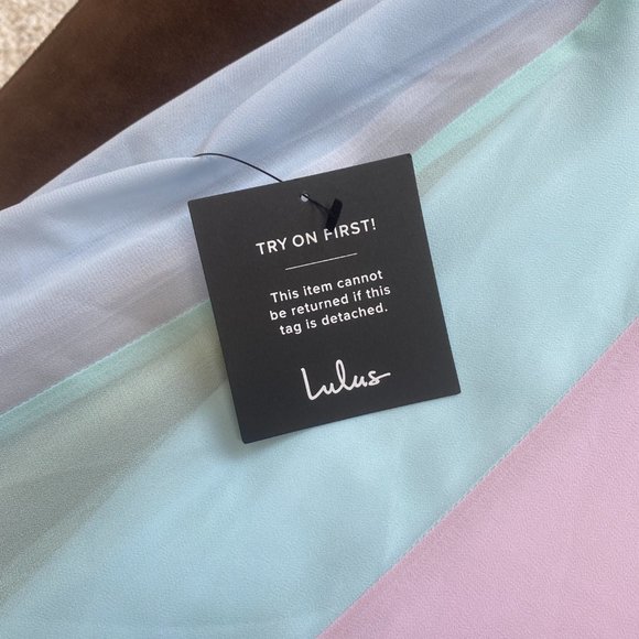 Lulus Days to Remember Pastel Stripe Maxi Dress-S-Fairycore Coastal Event NWT - Picture 7 of 10